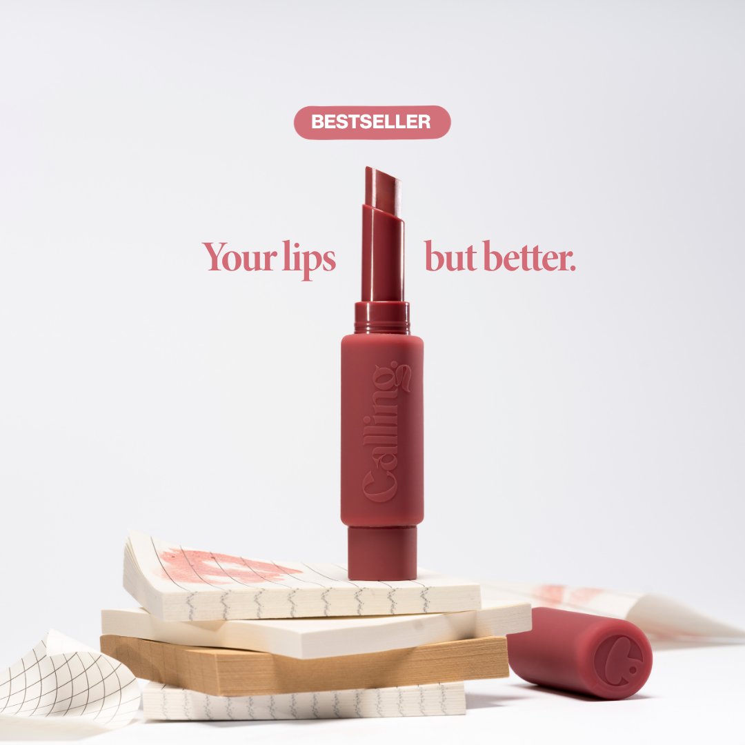 Voice Note Tinted Lip Treatment Balm in Emma, a rosewood shade. Bestseller: your lips, but better