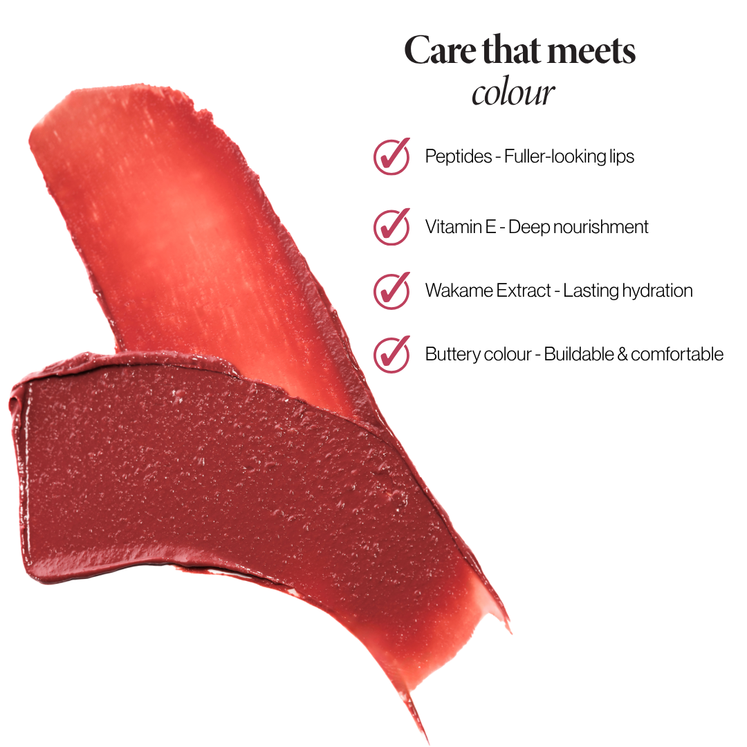 Voice Note Tinted Lip Treatment Balm with peptides, vitamin E and wakame extract for fuller-looking, hydrated lips