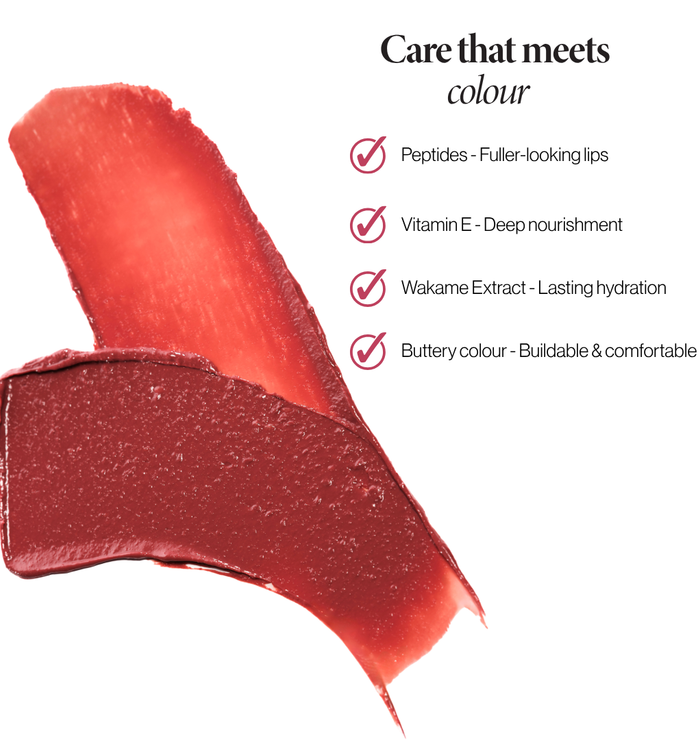 Voice Note Tinted Lip Treatment Balm with peptides, vitamin E and wakame extract for fuller-looking, hydrated lips