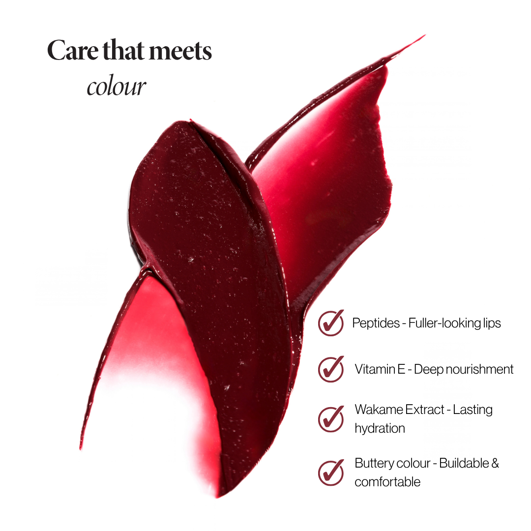 Voice Note Tinted Lip Treatment Balm in Fang with peptides, vitamin E and wakame extract for fuller-looking lips