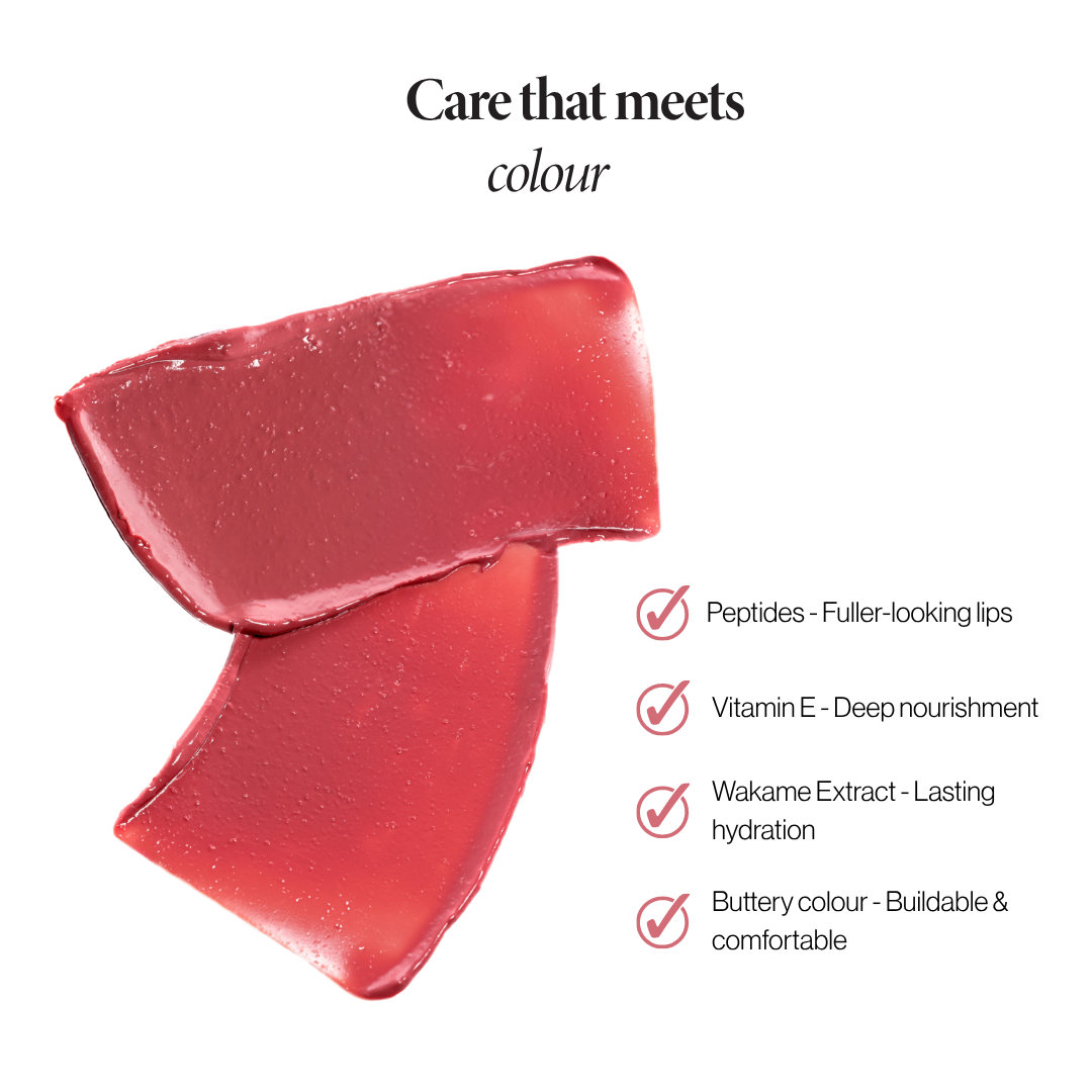 Voice Note Tinted Lip Treatment Balm with peptides, vitamin E and wakame extract for fuller-looking, hydrated lips