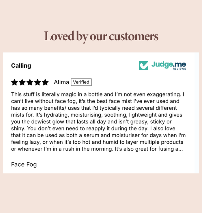 Five-star verified review: "Magic in a bottle, the best face mist I've ever used"
