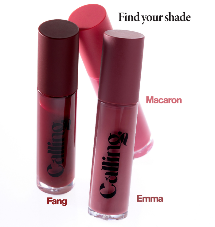 Find your Calling lip oil shade: Mega Bite Tinted Jelly Lip Oils in Fang, Emma and Macaron